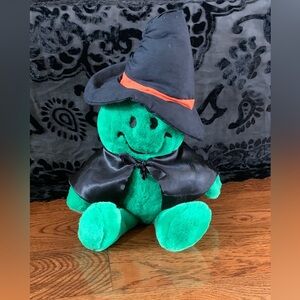 Vintage Tickle Tickle Wiggle Smily‎ Face Happy Halloween Plush Bear